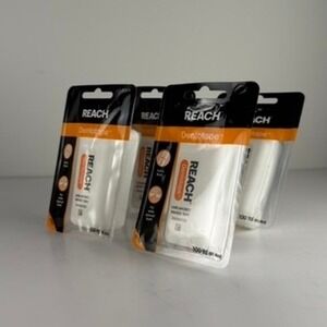 REACH Wide Waxed Dental Floss Tape – Dentist-Recommended Oral Hygiene (4 Pack)